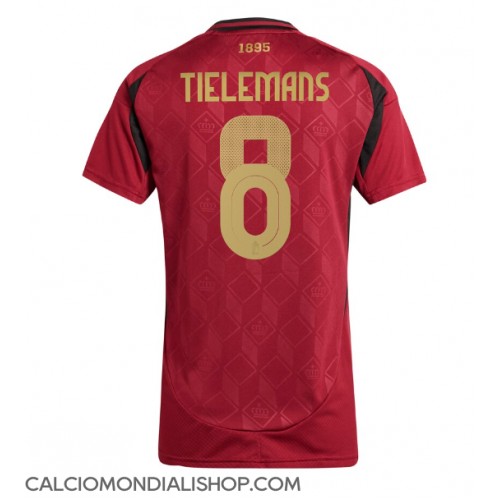 Maglie da calcio Belgio Youri Tielemans #8 Prima Maglia Femminile Europei 2024 Manica Corta